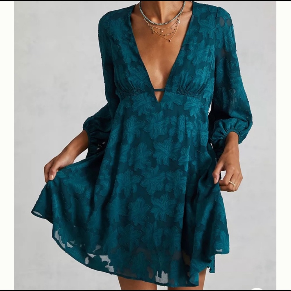Anthropologie Turquoise Dress